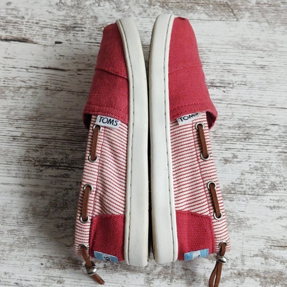 ⚀Sz 2 Toms Red White Stripe Nautical - Picture 6 of 11